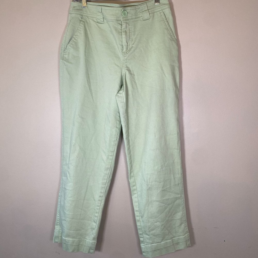 a new day Mint Green Straight Crop Canvas Pants - Picture 1 of 6